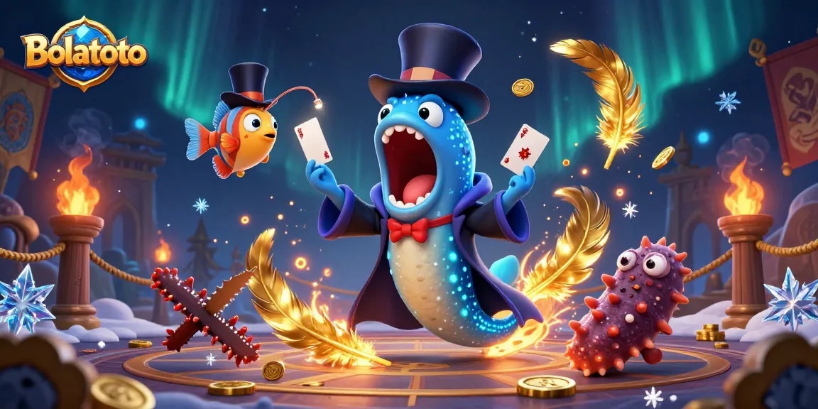 Bolatoto engages players with stunning sea creatures performing card tricks in an immersive casino world.
