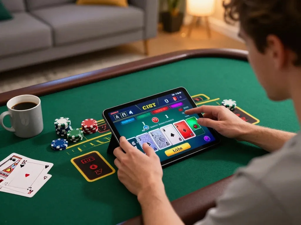 Experience exciting gameplay on 78win with interactive live dealer blackjack on a tablet