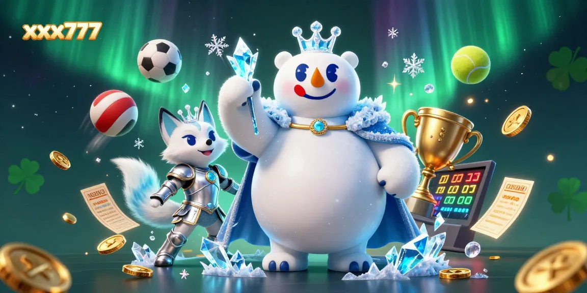 Experience thrilling gameplay at xxx777 with the majestic ice king and snow fox amidst dynamic sports elements.