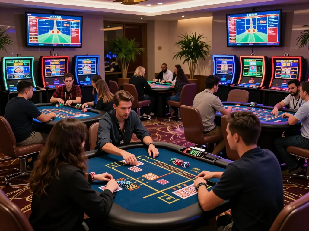 Exciting online gambling at XX88 casino with players enjoying live games and vibrant atmosphere.