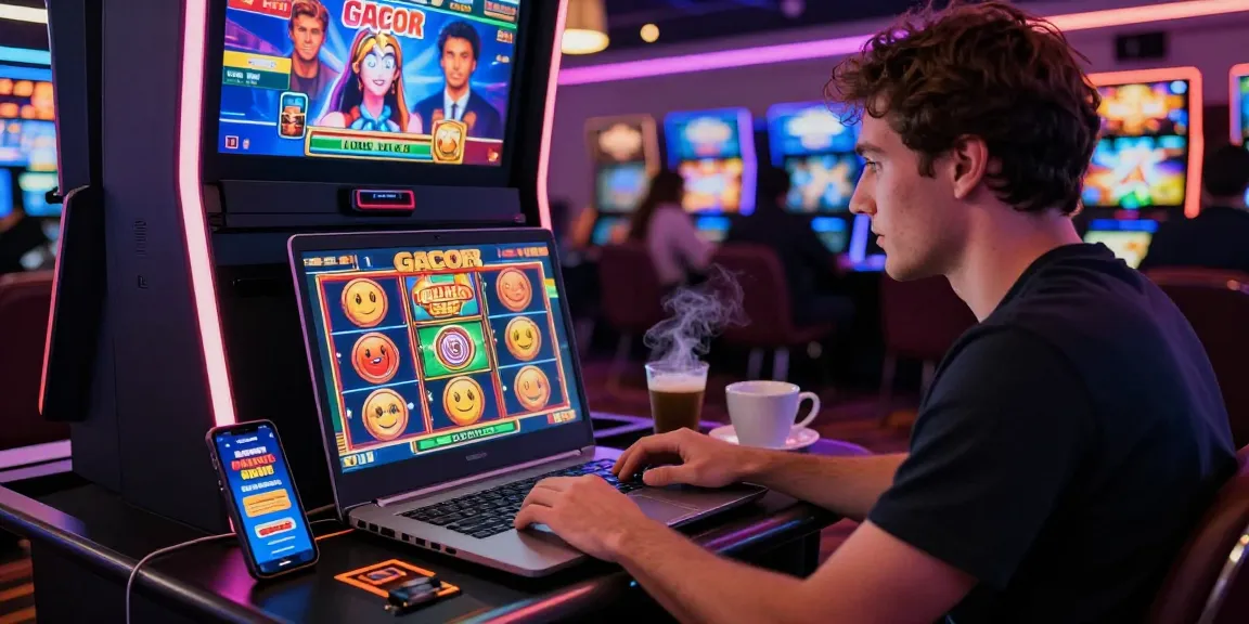 Experience the excitement of playing slot gacor in a vibrant online casino setting with immersive graphics.