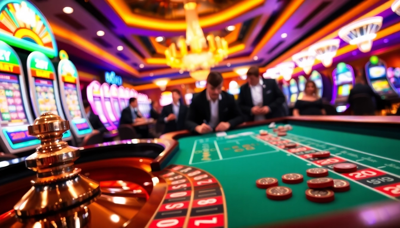 Toko56 mempersembahkan pemain yang terlibat di meja roulette kasino yang mengesankan.