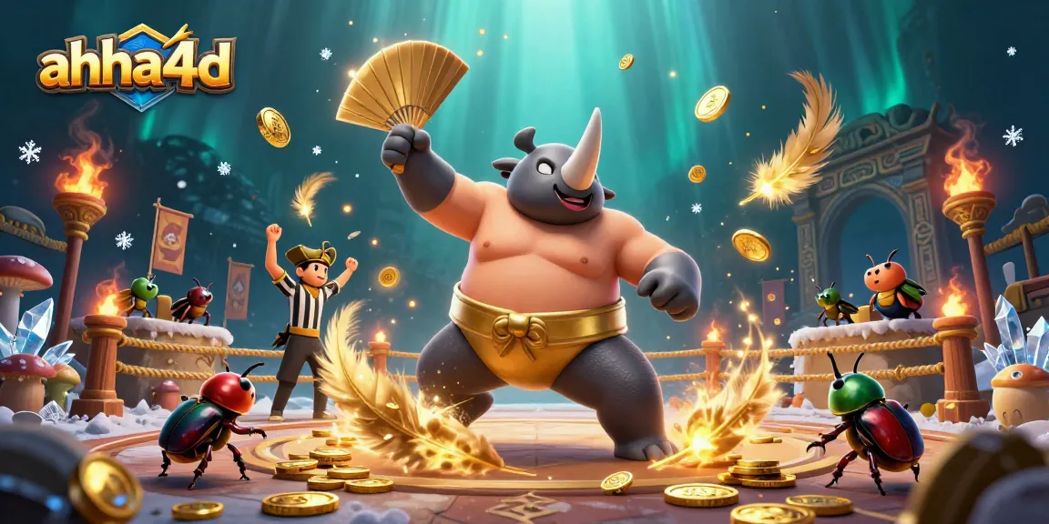 Experience thrilling gameplay at ahha4d with lively cartoon beetles in a vibrant casino arena.