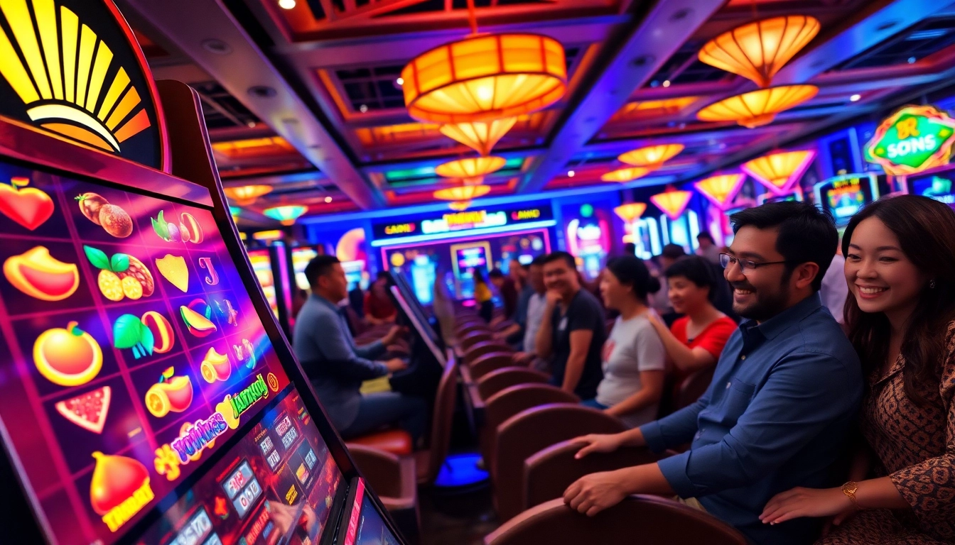 Jamu slot menarik banyak pemain dengan lampu berwarna-warni.