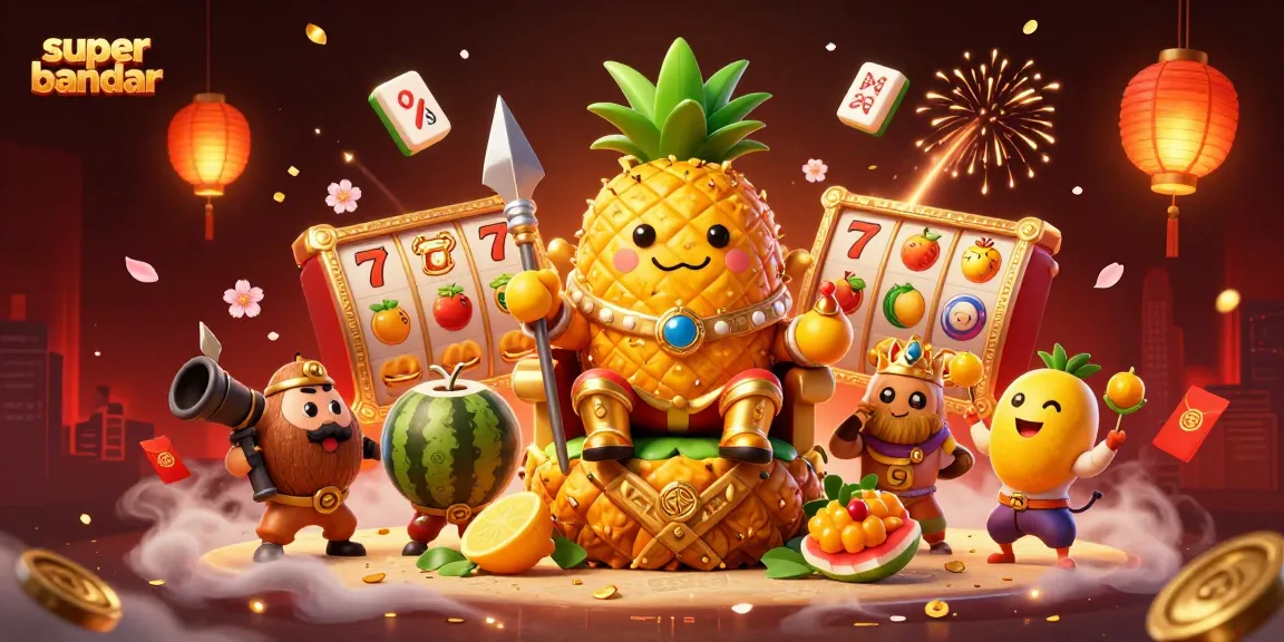 Super bandar menghadirkan keseruan dengan raja nanas emas dan jester buah di kasino pantai.