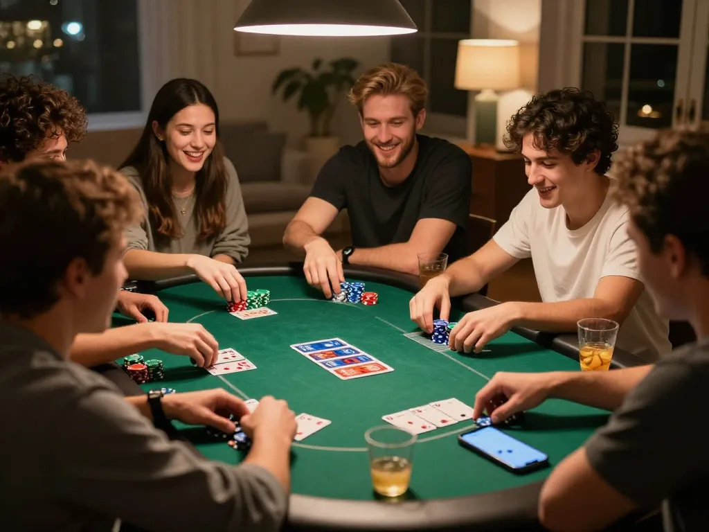 Engage in strategic online gaming with kaisar888 login at a home poker night with friends.