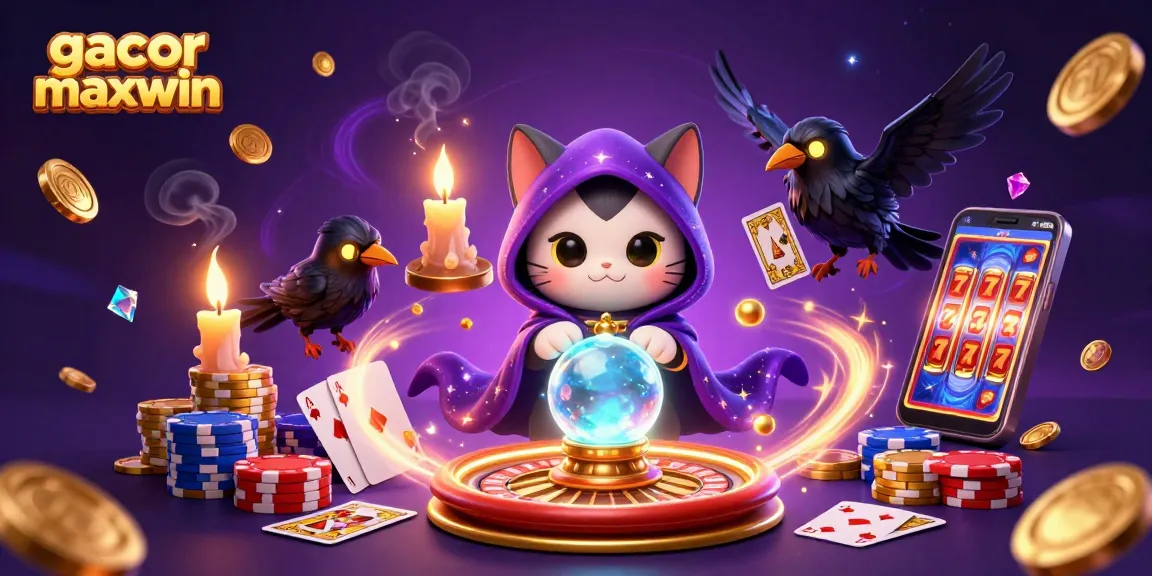 Spin to win with gacor maxwin at a vibrant online casino featuring mystical characters and dazzling gaming elements.