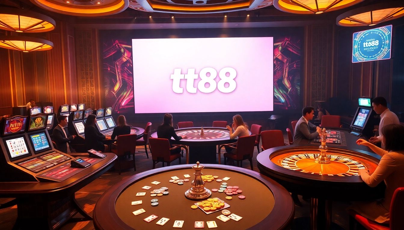 Experience thrilling games at trang chủ tt88 with vibrant casino elements and enthusiastic players.