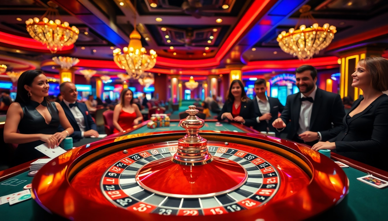 tkp188 bermain roulette di kasino yang ramai dan berwarna-warni.