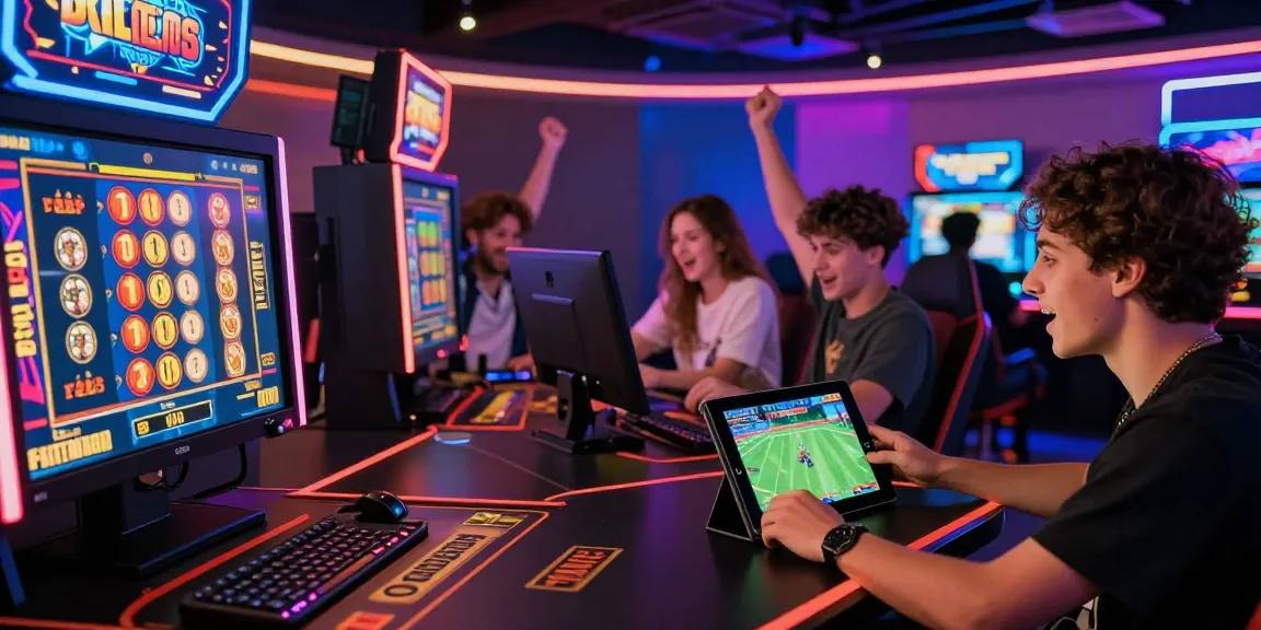 Pengalaman bermain tisu4d dengan pemain muda ceria menikmati permainan slot dan taruhan olahraga dengan suasana yang dinamis.