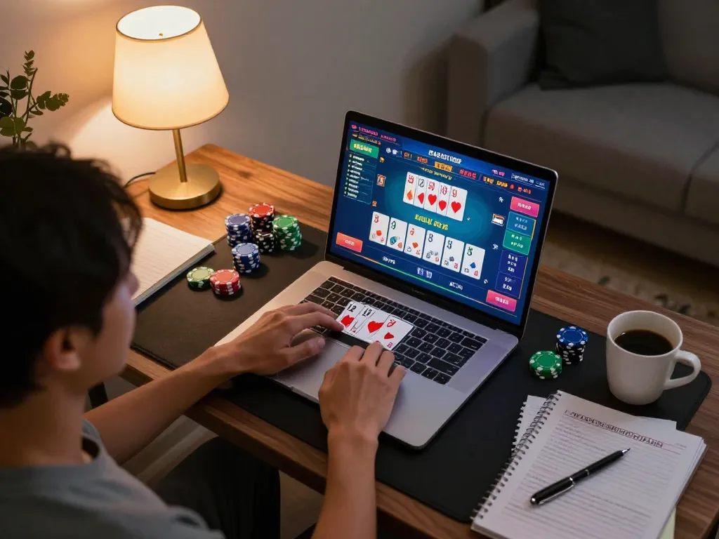 Experience the thrill of baccarat online at SC88 with a cozy gaming setup and strategic planning.