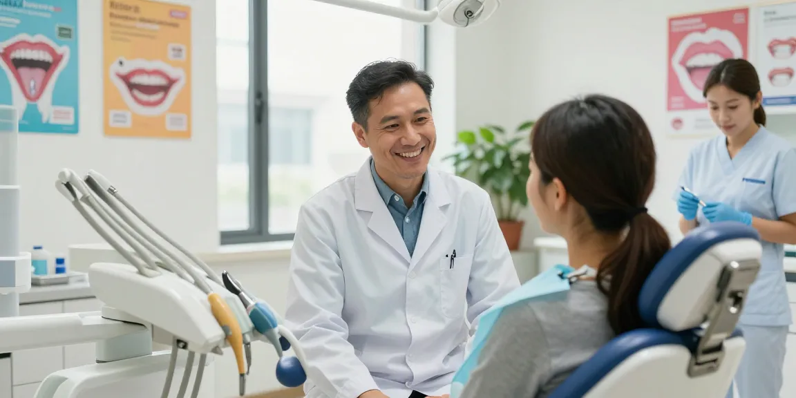 Visit a friendly dentist at a bright dental clinic for consultation.