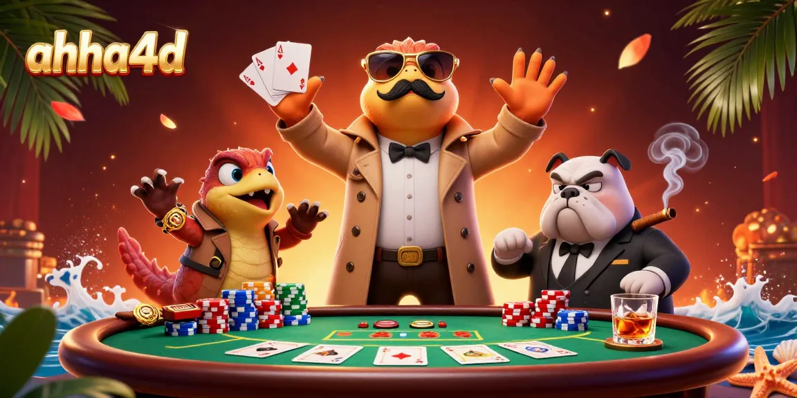 Experience the thrill of ahha4d with cartoon raptors entering a casino, surrounded by vibrant gaming elements.