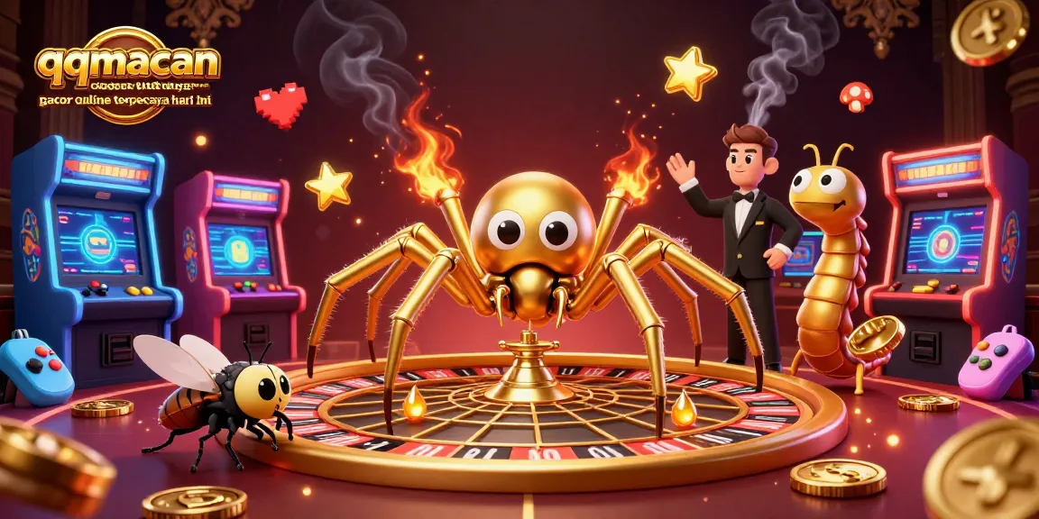 Experience the thrill of the qqmacan situs resmi toto slot gacor online terpercaya hari ini with a golden roulette wheel web symbolizing luck and excitement.