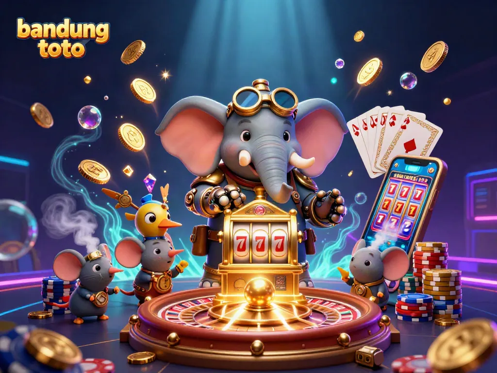 Experience thrilling wins at bandung toto with colorful slot machines and 3D casino elements.