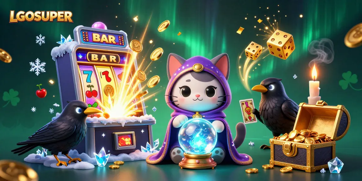 Spin the reels and unlock excitement with LGOSUPER's vibrant jackpot illustration.