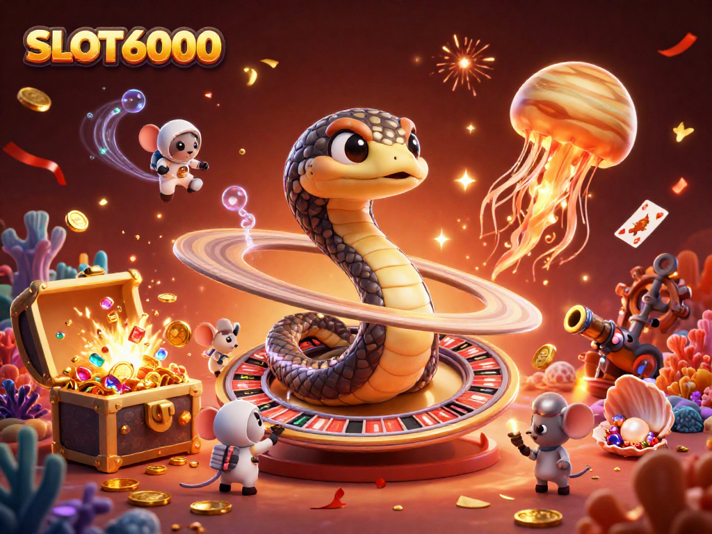 Bermain di SLOT6000 dengan karakter kartun 3D dan petualangan berisi kegembiraan, kemenangan dan unsur kasino.