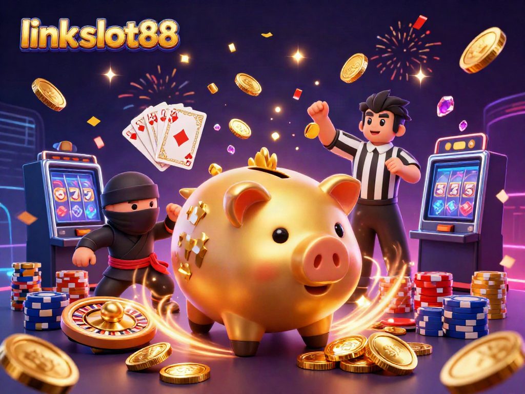 Experience thrilling wins with link slot88 as a golden piggy bank sumo wrestler dominates the casino!