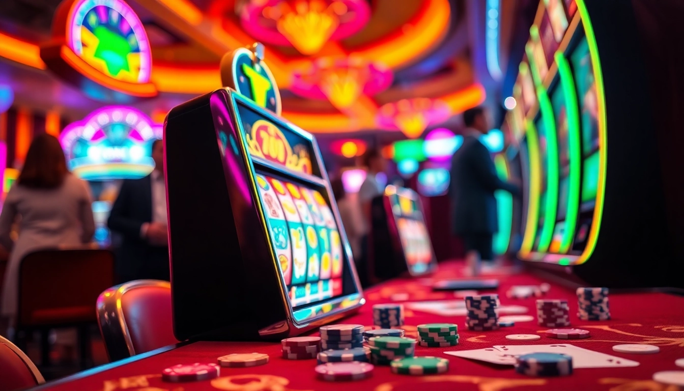 Engage with afktoto login on an exciting slot machine in vibrant casino lights.