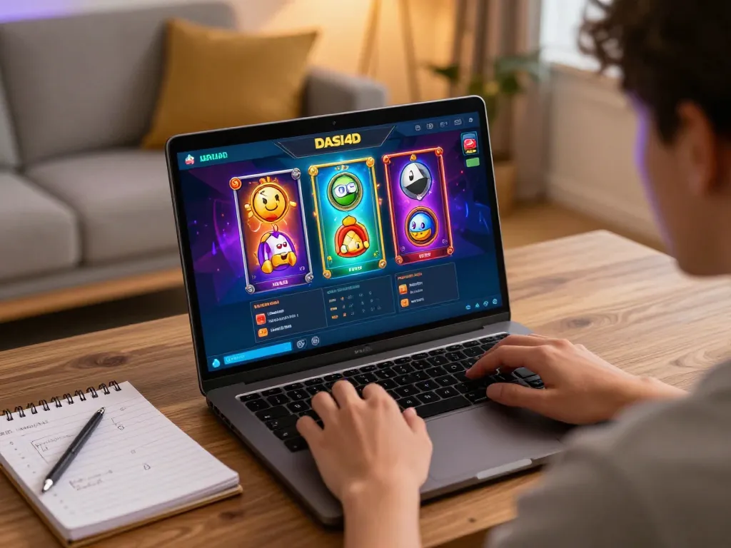 DASI4D link alternatif ditampilkan pada laptop, menyoroti fitur permainan slot yang menarik dan antarmuka yang ramah pengguna.
