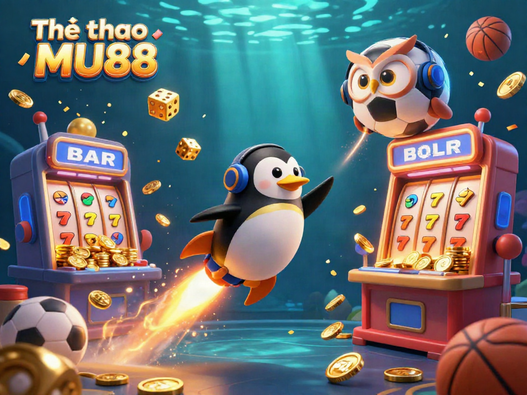 Experience high-octane sports betting with Thể thao MU88 featuring vibrant casino elements and jackpot excitement.