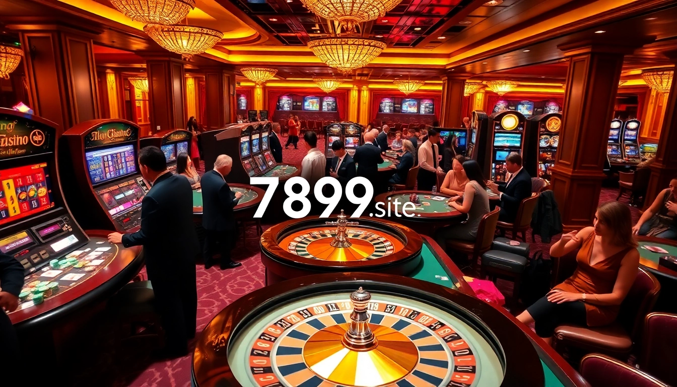 Players enjoying exciting games at https://789f.site/ casino, with vibrant lights and action on display.