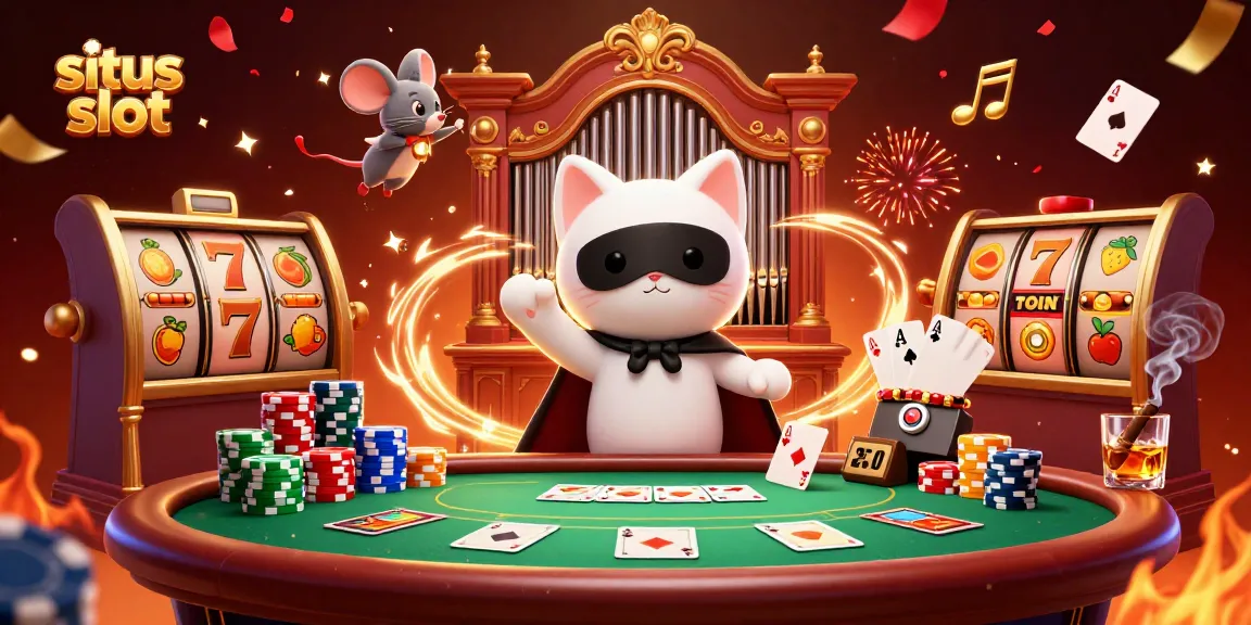 Raih kemenangan tinggi di situs slot dengan gambar 3D menarik yang menggambarkan suasana kasino yang meriah.