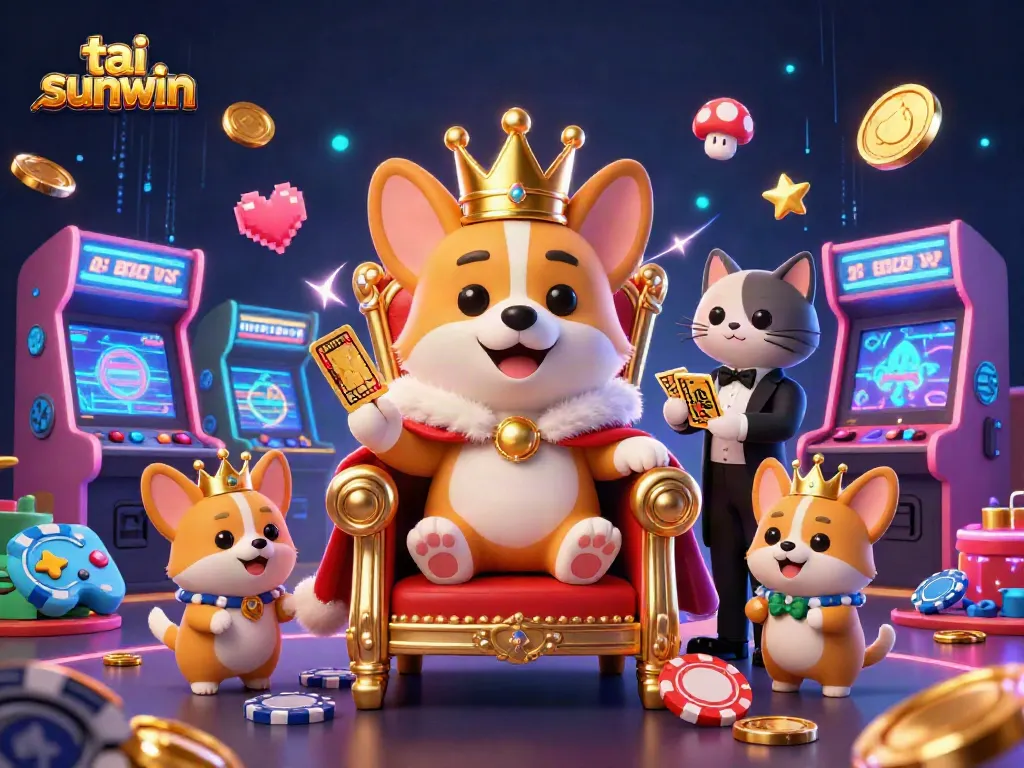 Engage with tai sunwin in an exciting casino adventure with animated characters and vibrant game elements.