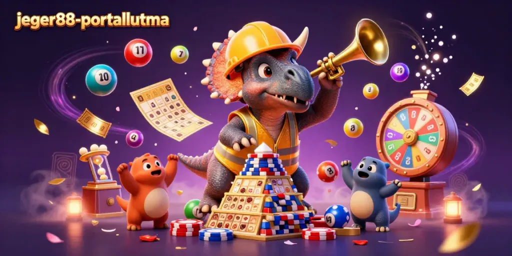 Permainan slot menarik di jeger88-portalutama dengan karakter 3D hewan kartun.