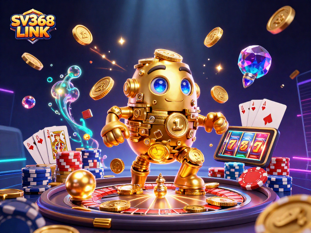 Engage with SV368 LINK, the ultimate online gambling experience featuring vibrant casino elements and golden rewards.