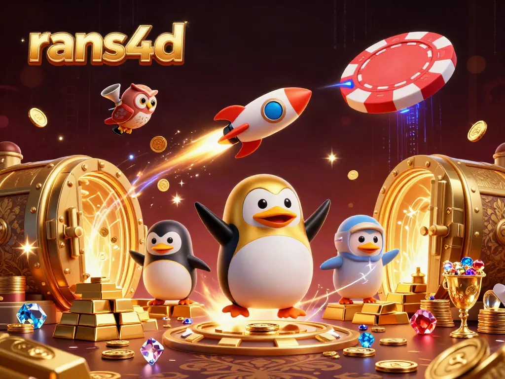 RANS4D menciptakan kegembiraan dengan penguin emas yang meluncur menuju stasiun kasino.