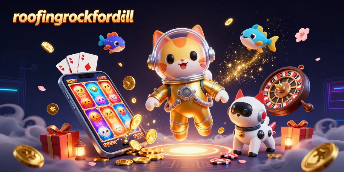 Experience the thrill of gaming with roofingrockfordil as the astronaut cat and robot dog dive into a cosmic casino adventure!