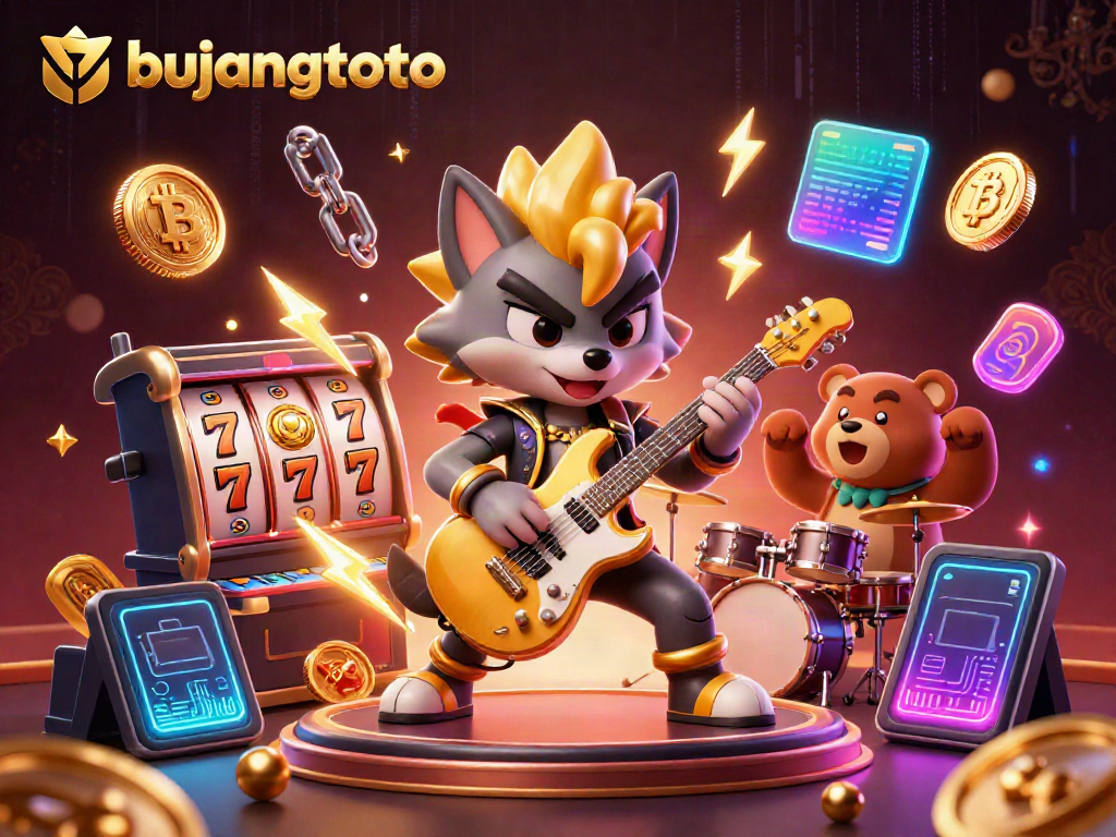 Experience the excitement of bujangtoto with vibrant characters and casino elements in a dynamic scene.