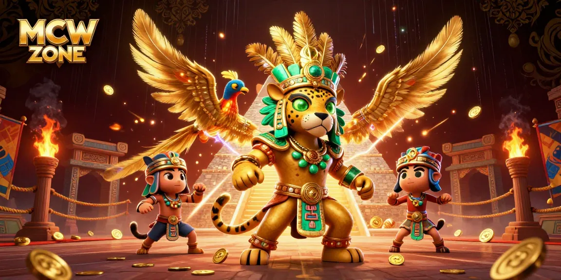 Betting on exciting matches at MCW ZONE with a dynamic Mayan-themed casino scene.