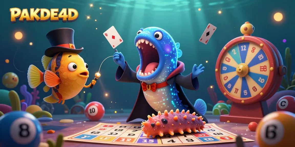 Experience thrilling lottery action with PAKDE4D in a vibrant and lively 3D sea-themed illustration.