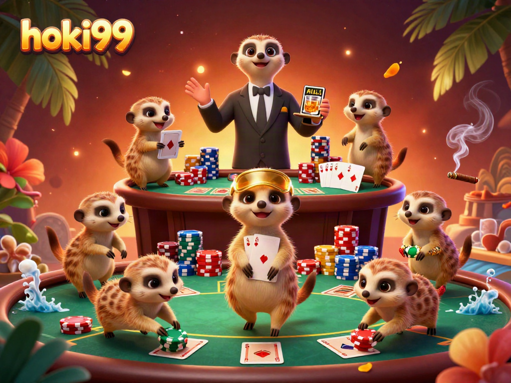 Rasakan keseruan bermain di hoki99 dengan koloni meerkat yang menampilkan permainan kasino yang rumit.