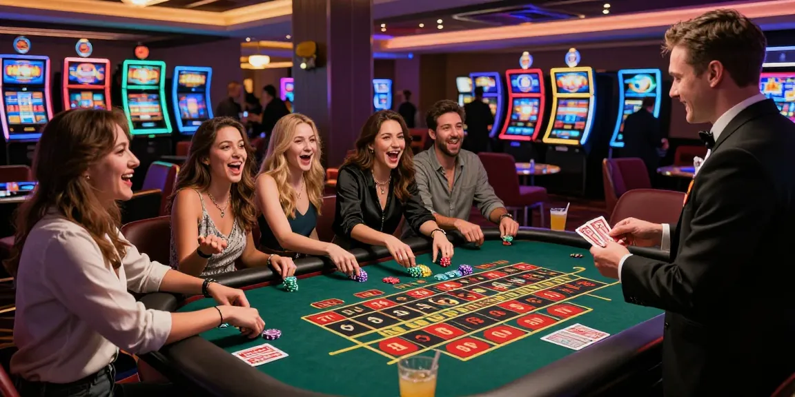 Friends enjoying a thrilling tempototo gambling experience at a lively casino table.