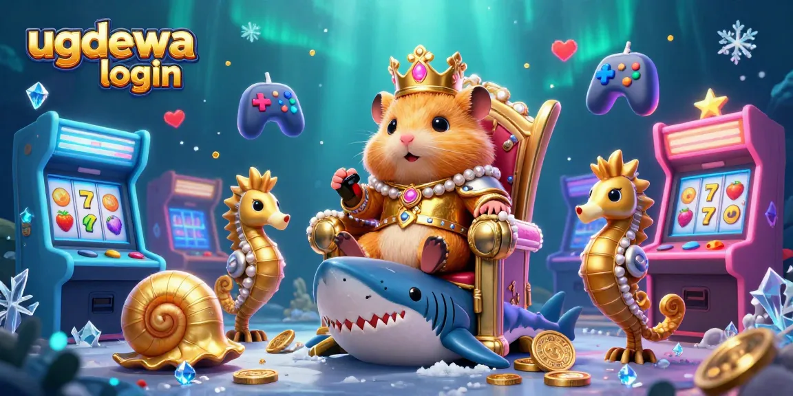 Engage with the spectacular ugdewa login scene showcasing the golden hamster king and dynamic slot elements.