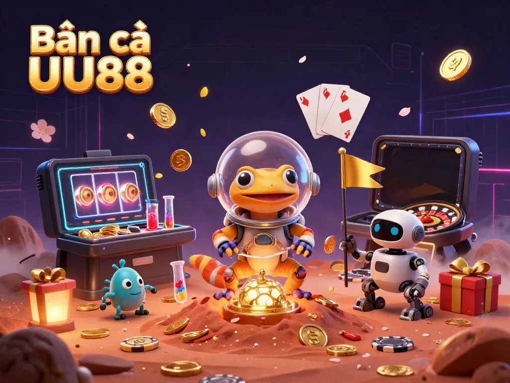 Engage with the exhilarating Bắn cá UU88 game action featuring vibrant elements and a dynamic casino scene.