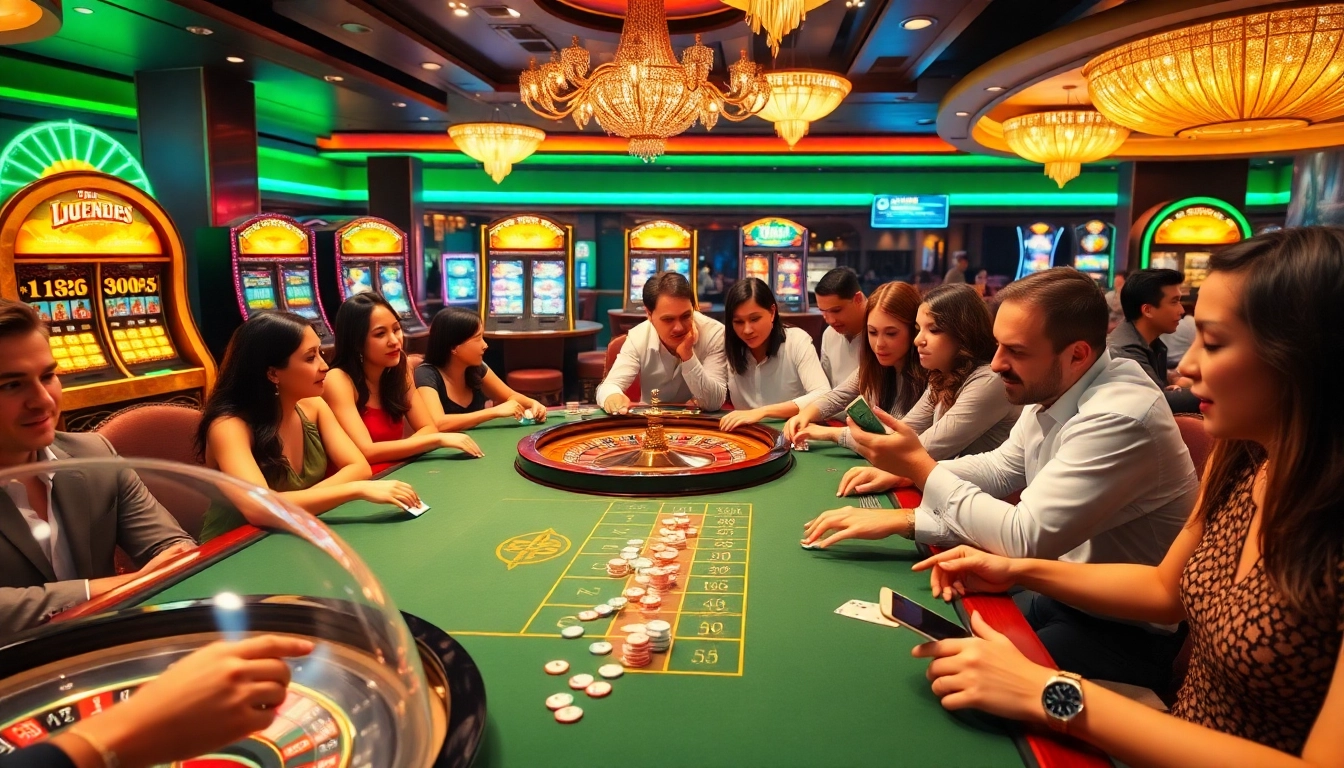 Experience the excitement of tg88 win at a luxurious casino gaming table with vibrant players and thrilling action.