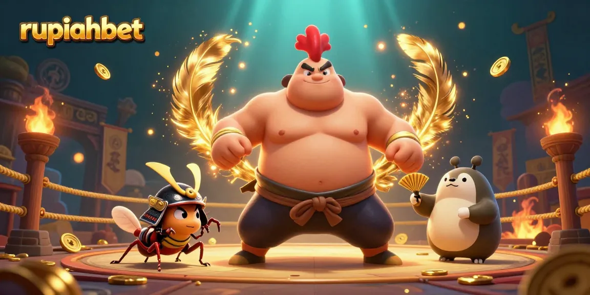 Experience exhilarating action in the Rupiahbet arena featuring unique characters in a vibrant setting.