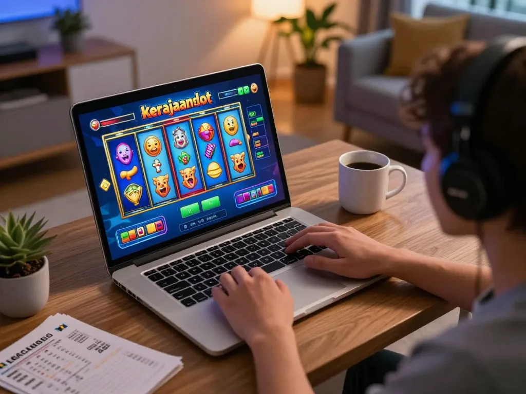 Experience kerajaanslot excitement with dynamic online gameplay in a cozy home setting.