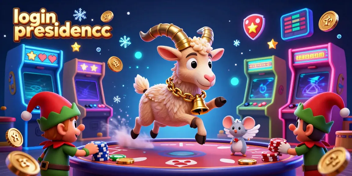 Engage with exciting gameplay featuring login presidencc in a vibrant casino scene with Krampus and playful characters.