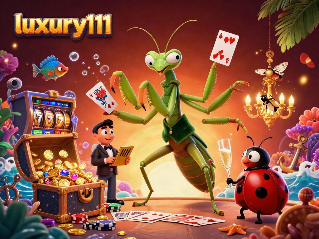 Experience luxury111 with an ultra-detailed casino scene featuring vibrant characters and rich gaming elements.