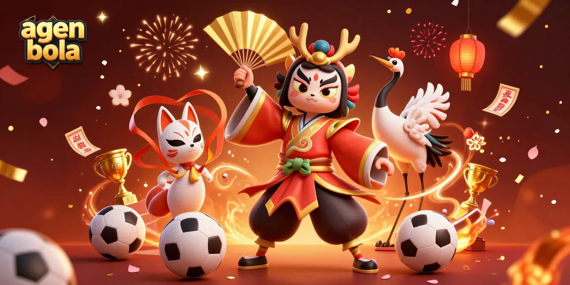 Menghadirkan pengalaman taruhan agen bola dengan elemen sepak bola, trofi, dan slip taruhan yang dinamis.