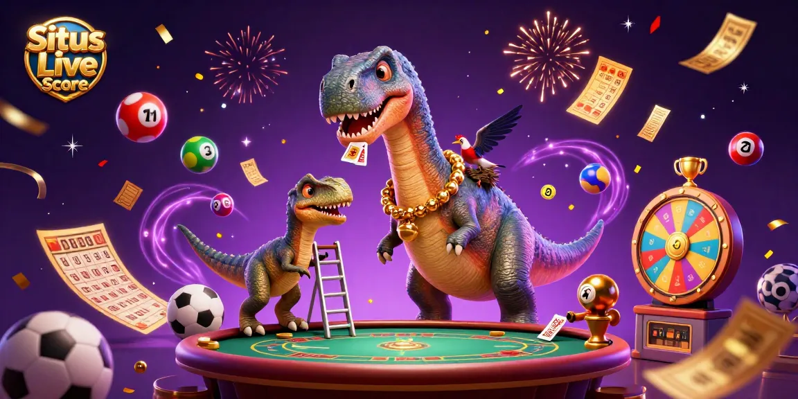 Situs Live Score showcases an engaging sports betting scene with animated characters and colorful elements