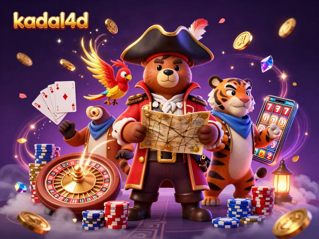 Win big with kadal4d as the pirate bear and tiger explore exciting slot adventures!