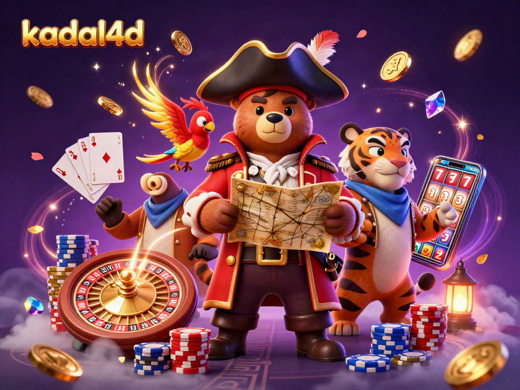 Win big with kadal4d as the pirate bear and tiger explore exciting slot adventures!