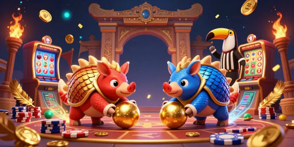 Kombinasi yang menarik dari link toto slot dengan pangolin bertanding di kasino yang penuh warna.
