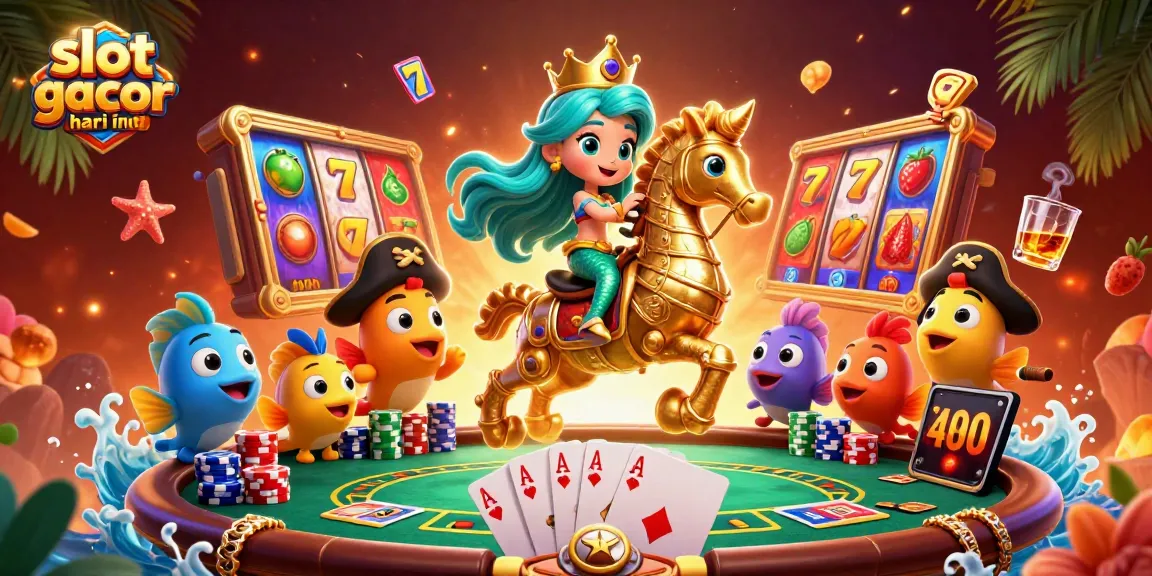 Experience winning thrills with slot gacor hari ini featuring vibrant slot reels and a festive casino atmosphere.